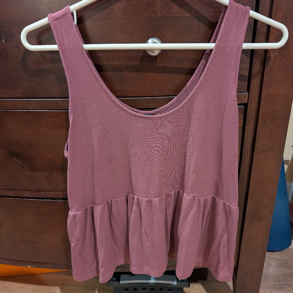 Women's Mauve Sleeveless Top